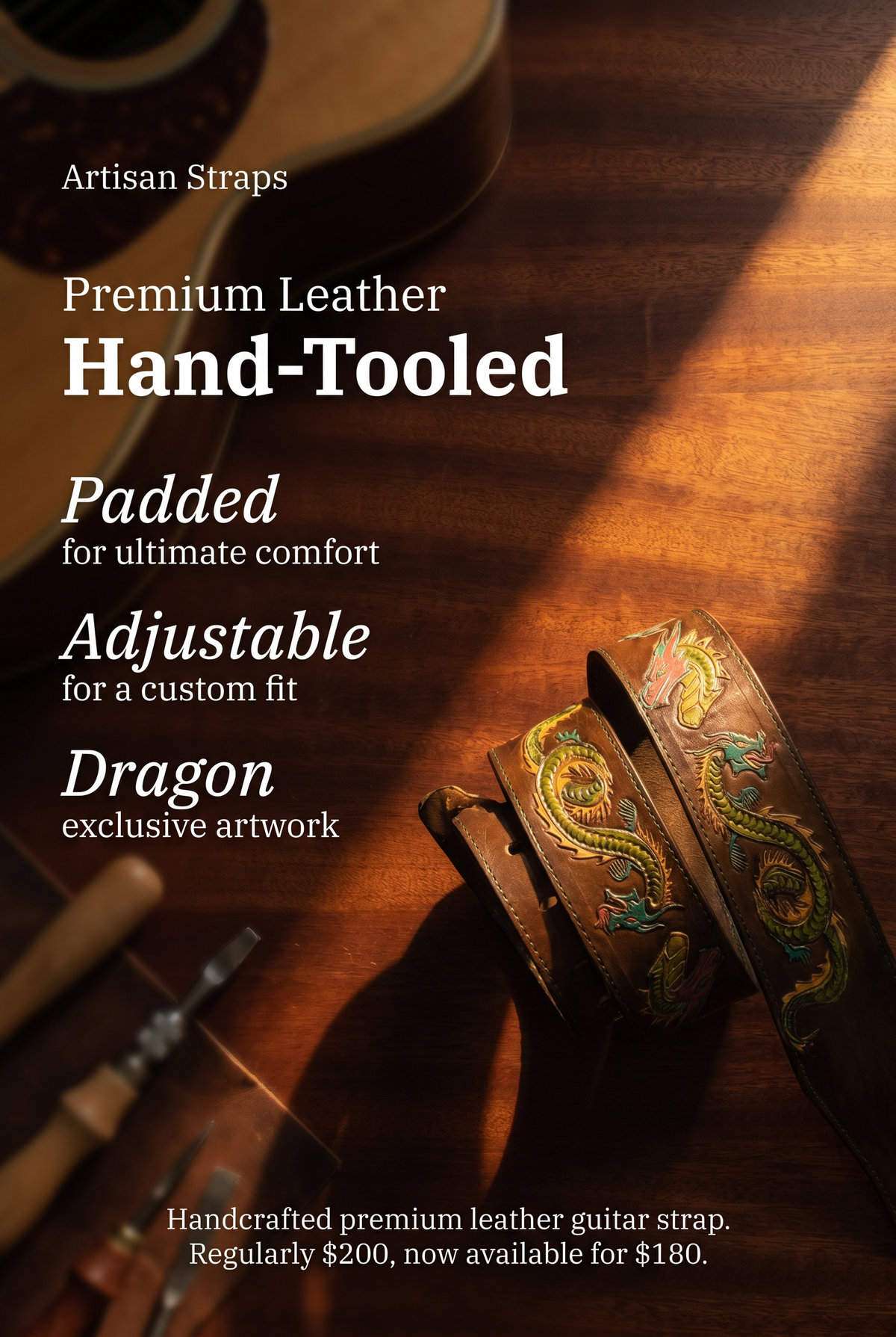 Dragon guitar strap